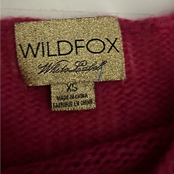 Wildfox White Label Pink Knit American Flag Heart Sweater Size XS - Picture 5 of 5